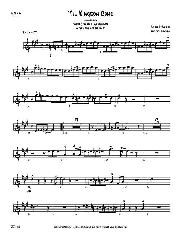 Till Kingdom Come Bari Sax (Denver Bierman)