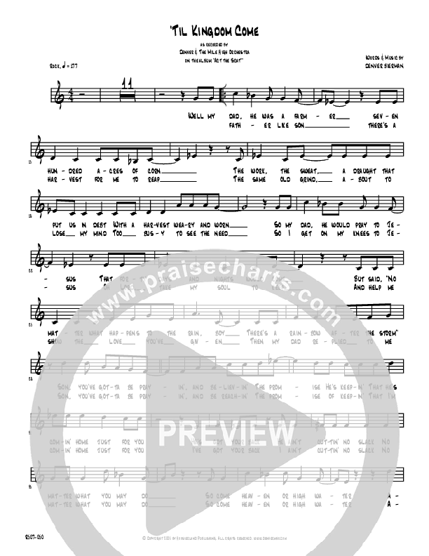 Till Kingdom Come Lead Sheet (Denver Bierman)