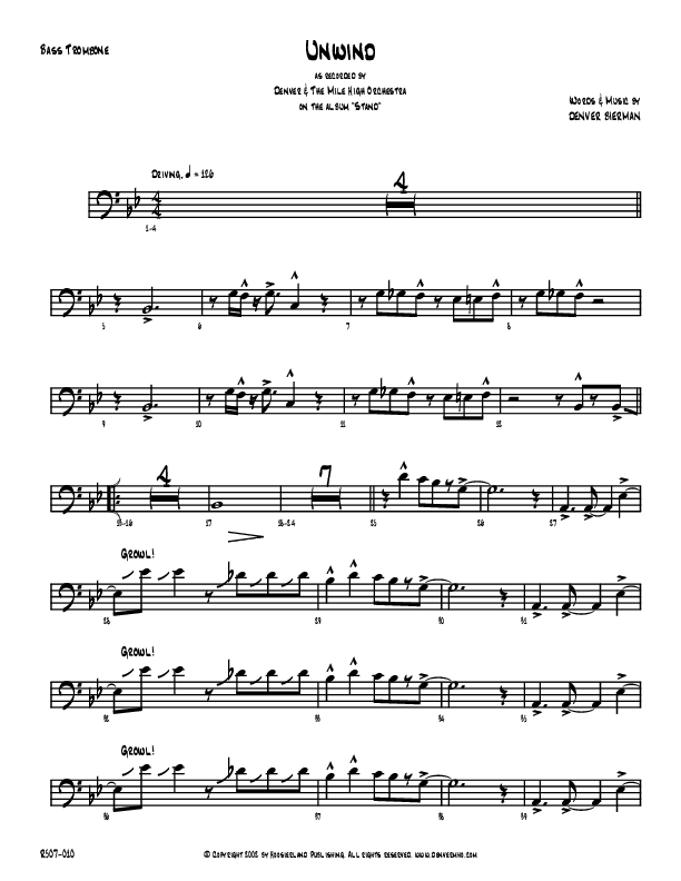 Unwind Bass Trombone (Denver Bierman)