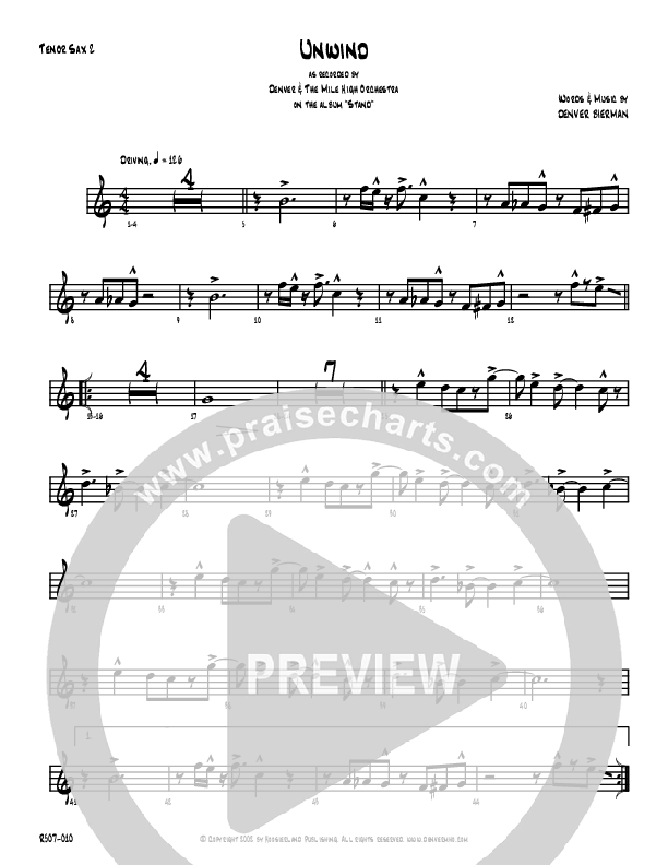 Unwind Tenor Sax 1/2 (Denver Bierman)