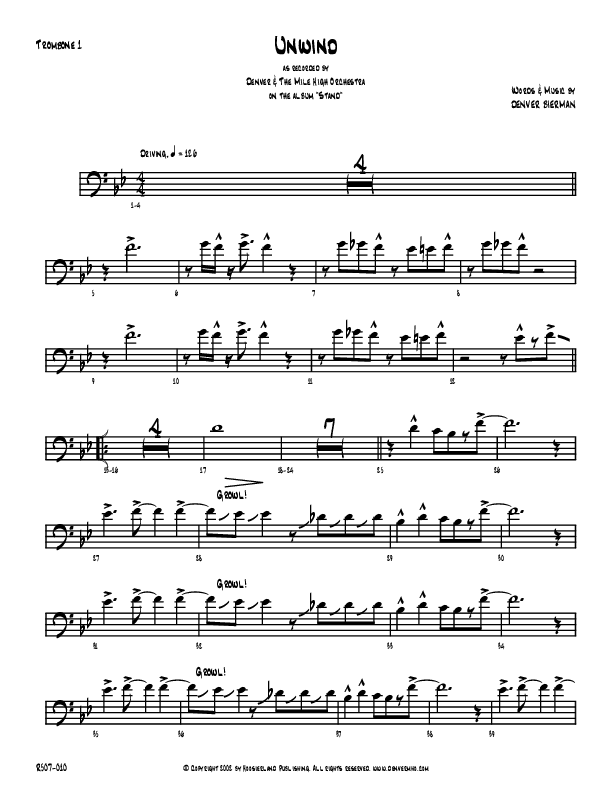 Unwind Trombone 1 (Denver Bierman)