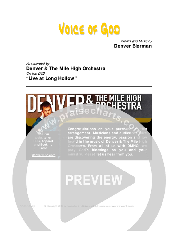 Voice Of God Cover Sheet (Denver Bierman)