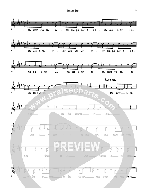 Voice Of God Lead Sheet (Denver Bierman)