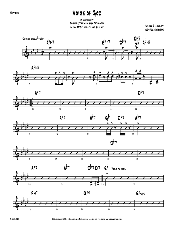 Voice Of God Rhythm Chart (Denver Bierman)