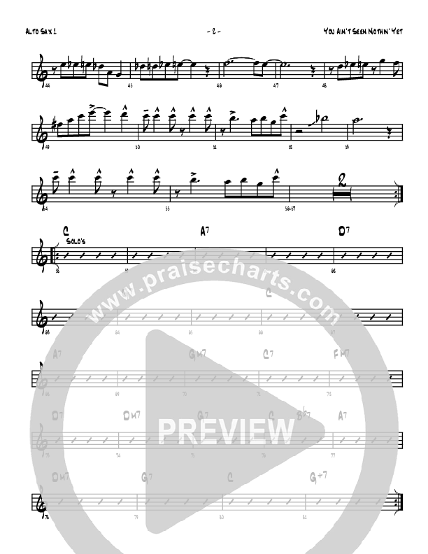 You Ain't Seen Nothing Yet Alto Sax 1/2 (Denver Bierman)