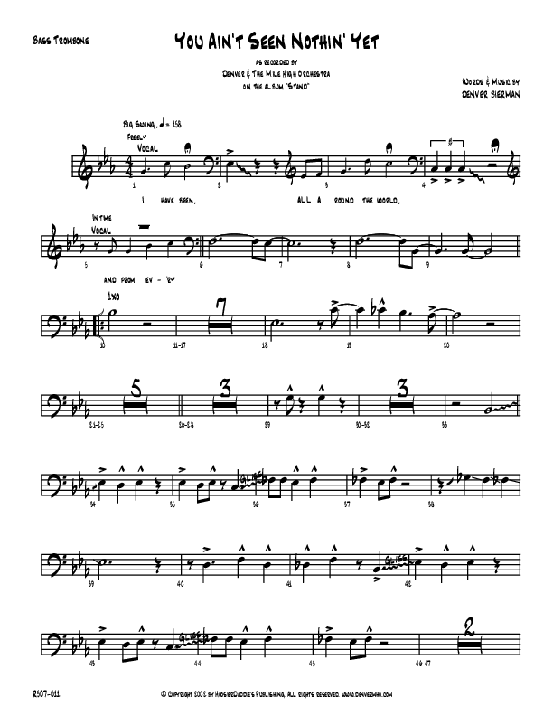 You Ain't Seen Nothing Yet Bass Trombone (Denver Bierman)