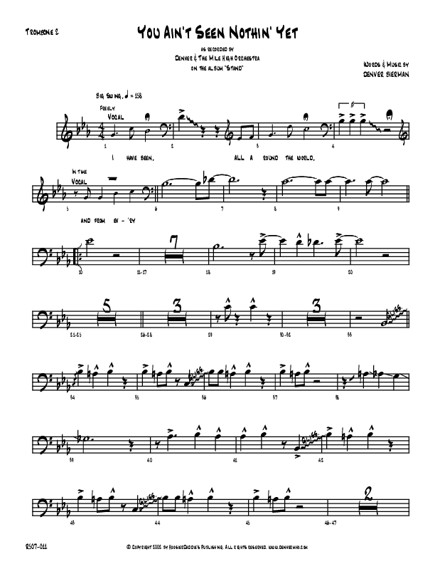 You Ain't Seen Nothing Yet Trombone 2 (Denver Bierman)