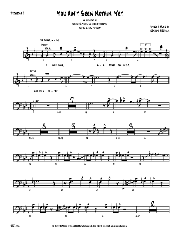 You Ain't Seen Nothing Yet Trombone 3 (Denver Bierman)