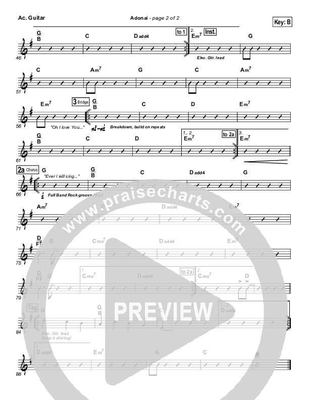 Adonai Acoustic Guitar (Hillsong Worship)