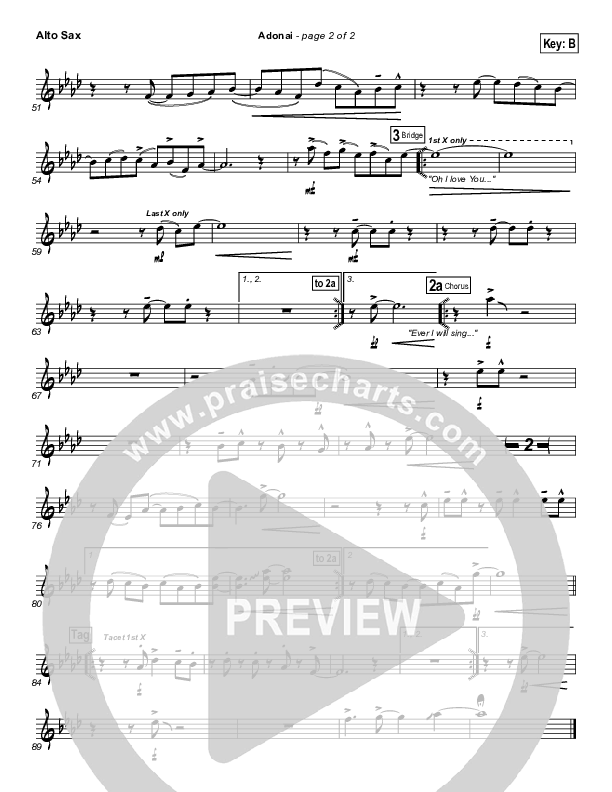 Adonai Alto Sax (Hillsong Worship)