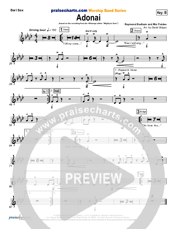 Adonai Bari Sax (Hillsong Worship)