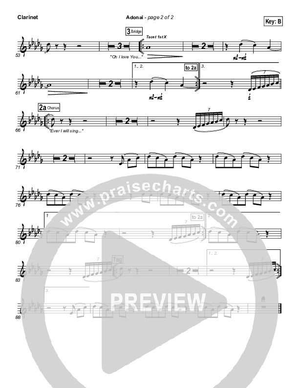 Adonai Clarinet (Hillsong Worship)