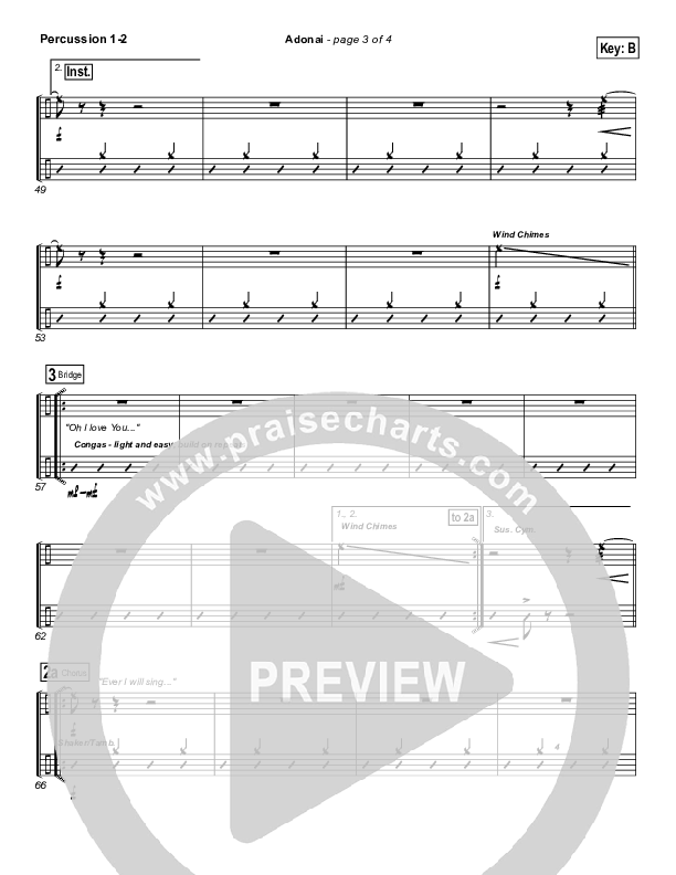 Adonai Percussion 1/2 (Hillsong Worship)