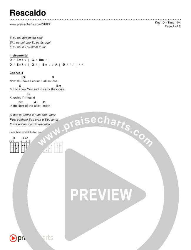 Rescaldo Chords & Lyrics ()