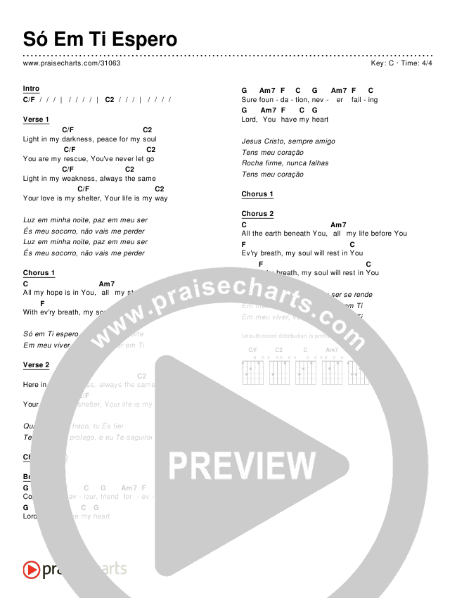 Só Em Ti Espero Chords & Lyrics ()