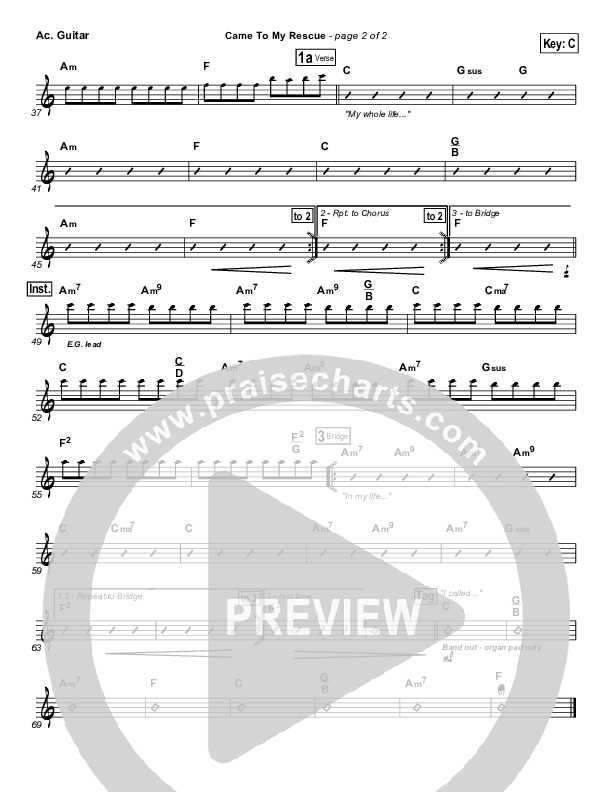 Came To My Rescue Acoustic Guitar (Hillsong UNITED)