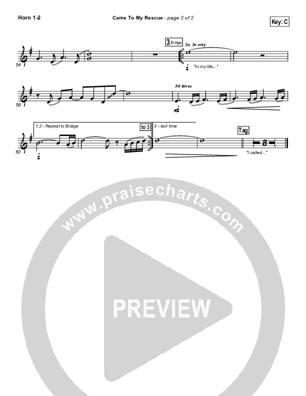 Came To My Rescue Brass Pack (Hillsong UNITED)