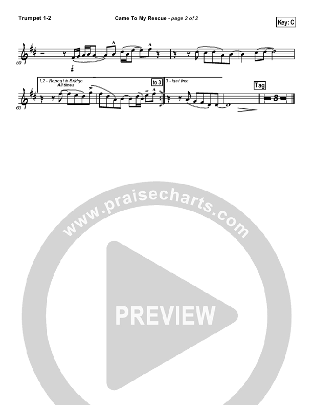 Came To My Rescue Trumpet 1,2 (Hillsong UNITED)