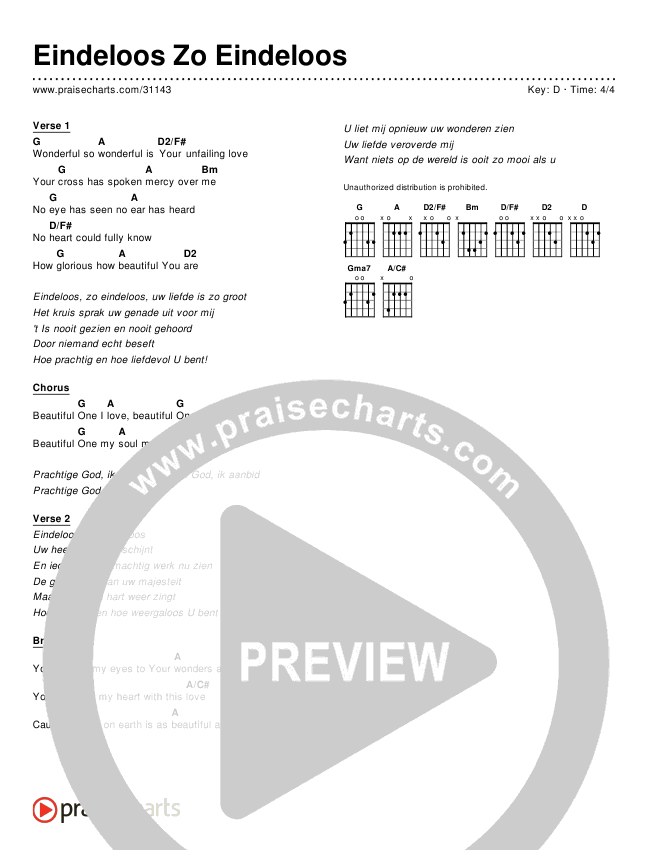 Eindeloos Zo Eindeloos (Simplified) Chords & Lyrics ()