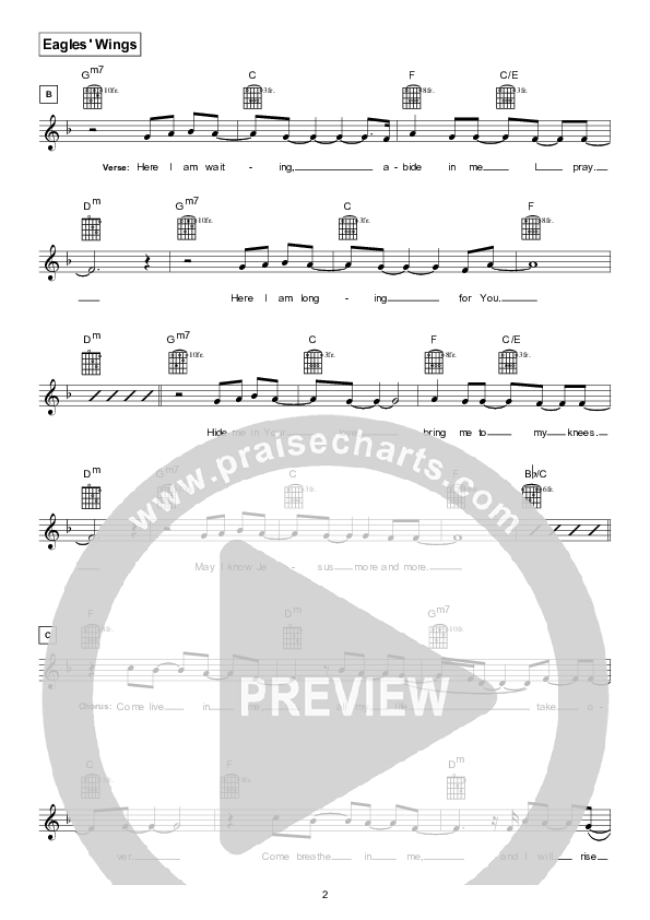 For This Cause/Eagle's Wings/Carry Me Lead Sheet (Hillsong London / Hillsong Worship)