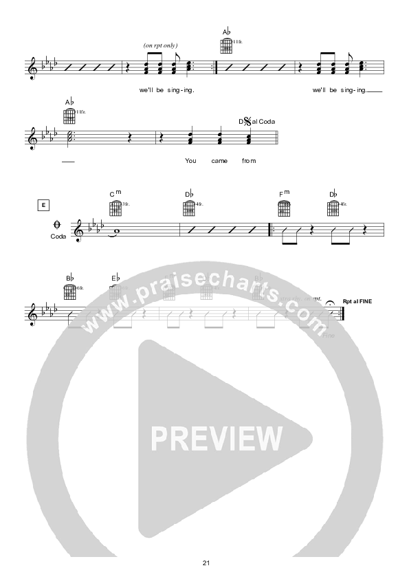 From God Above Lead Sheet (Hillsong UNITED)