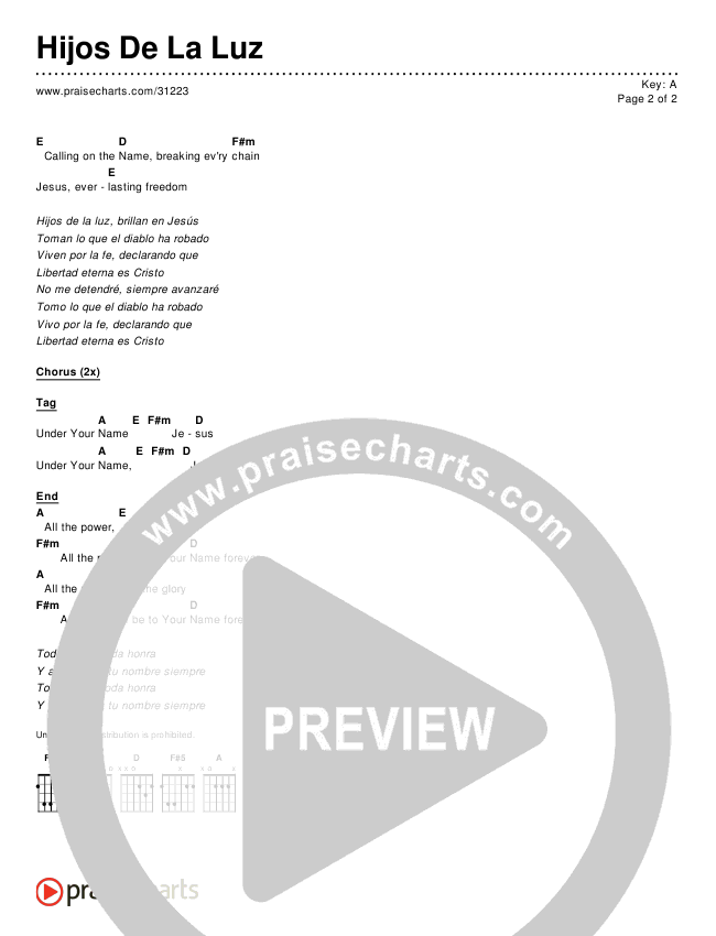 Hijos De La Luz Chords & Lyrics ()