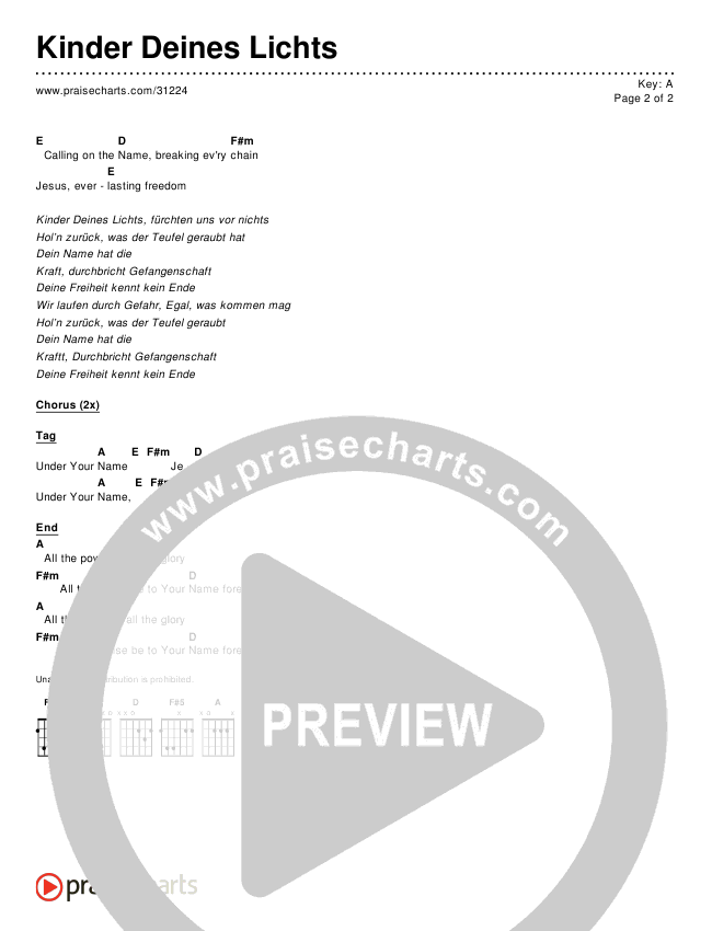 Kinder Deines Lichts Chords & Lyrics ()