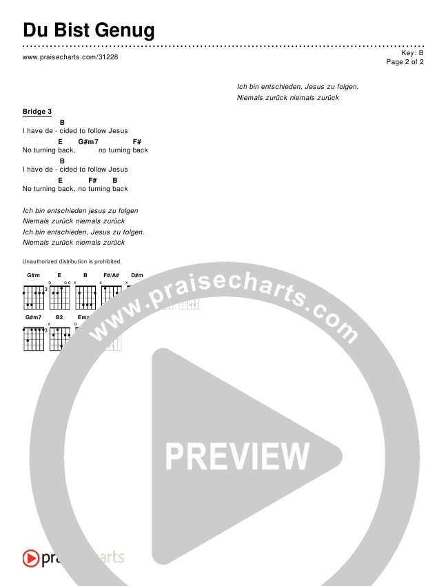 Du Bist Genug (Simplified) Chords & Lyrics ()