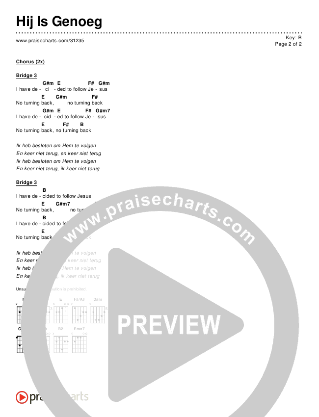 Hij Is Genoeg (Christ Is Enough) Chords & Lyrics ()