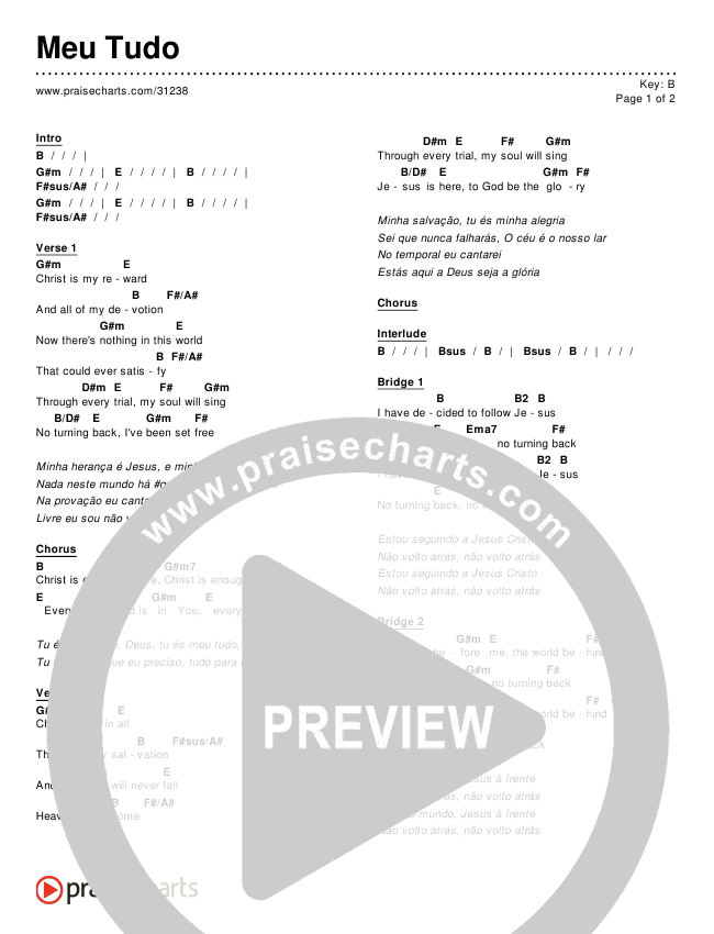Meu Tudo Chords & Lyrics ()