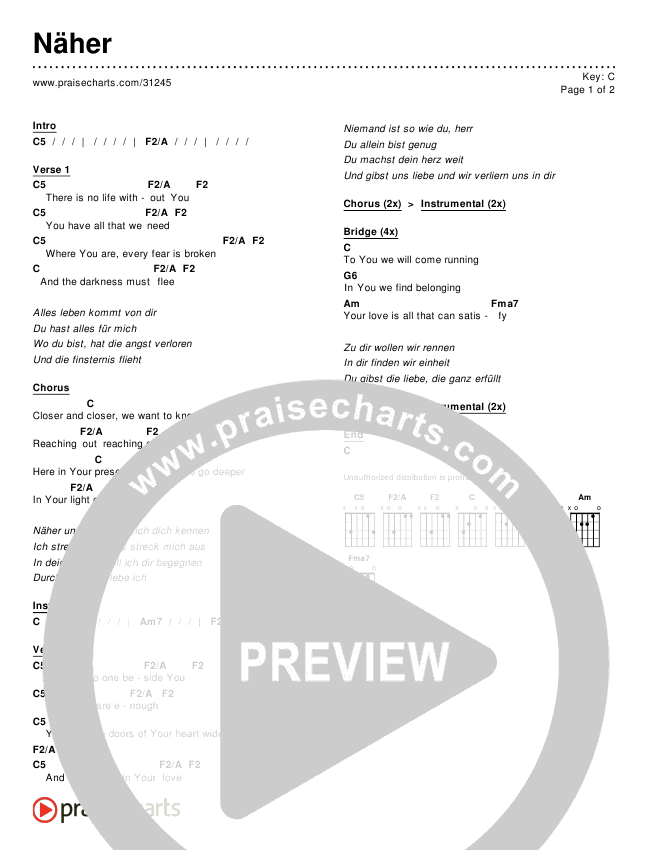 Näher Chords & Lyrics ()