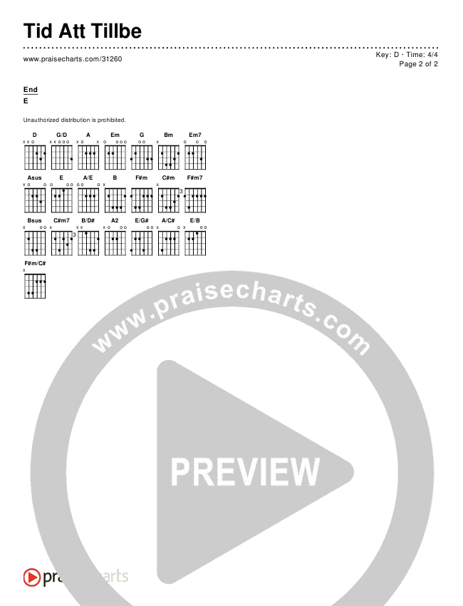 Tid Att Tillbe Chords & Lyrics ()