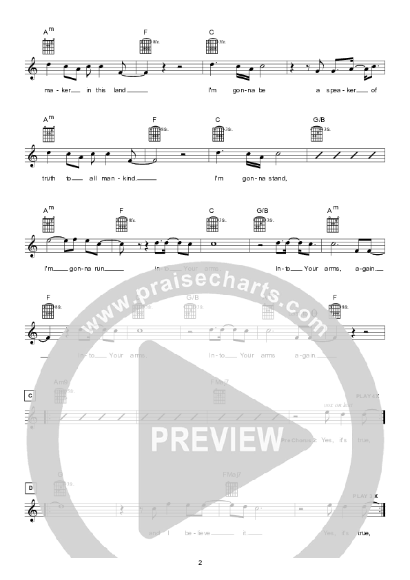 History Maker Lead Sheet (Hillsong London / Hillsong Worship)