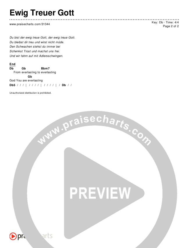 Ewig Treuer Gott Chords & Lyrics ()