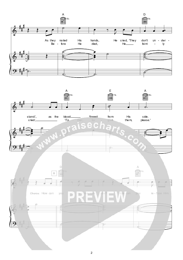 How Can You Refuse Him Now Lead & Piano (Hillsong Worship)