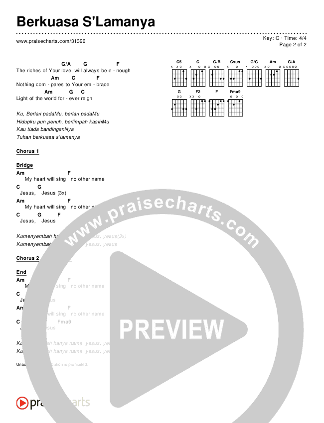 Berkuasa S'Lamanya Chords & Lyrics ()