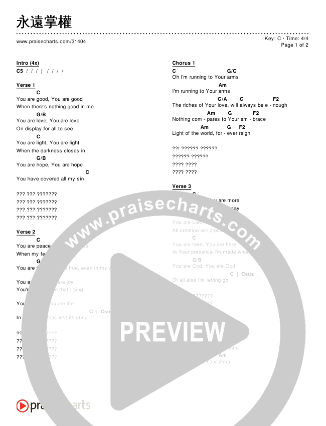 永遠掌權 Chords & Lyrics ()