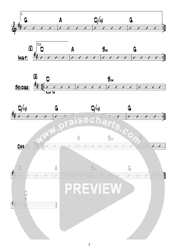 In Your Freedom (Instrumental) Chord Chart (Hillsong Worship)
