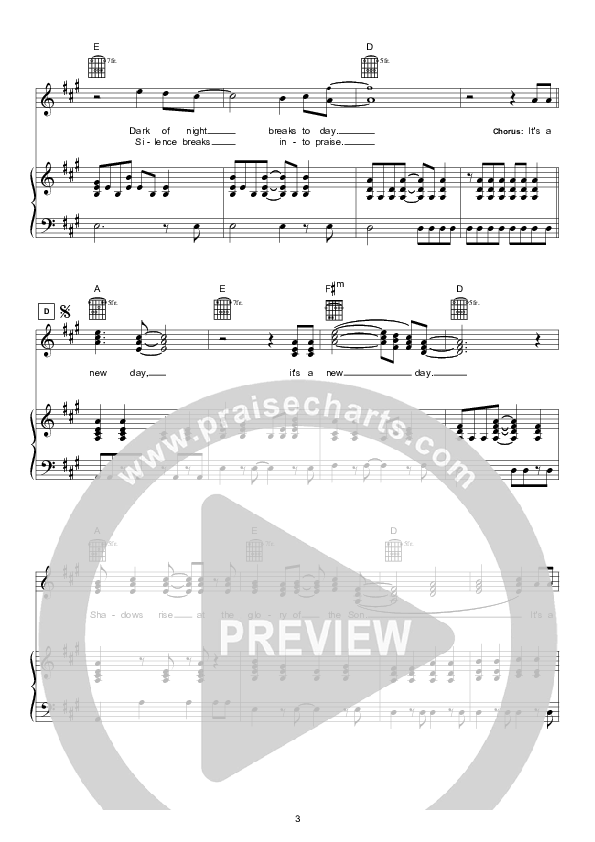 It's A New Day Piano/Vocal (Hillsong London / Hillsong Worship)