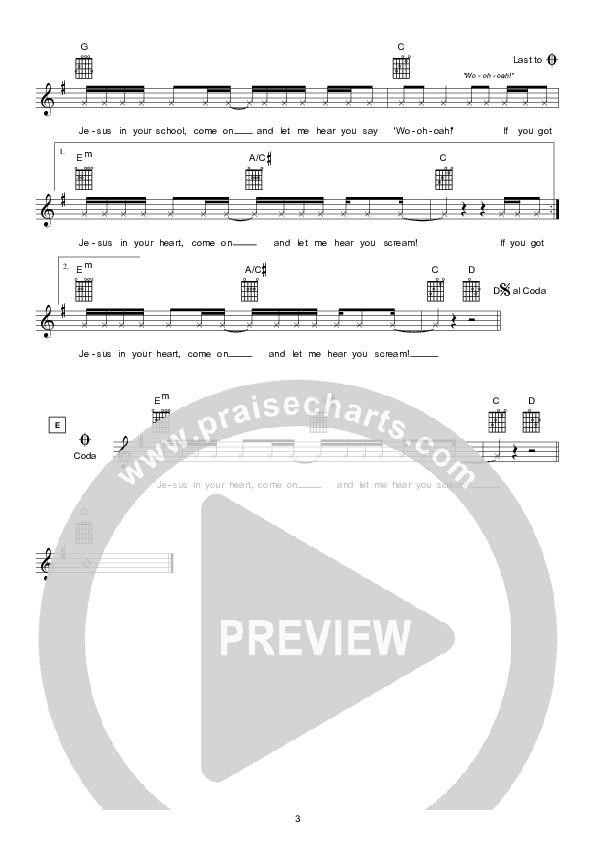 Jesus In My Life Lead Sheet (Hillsong Kids)