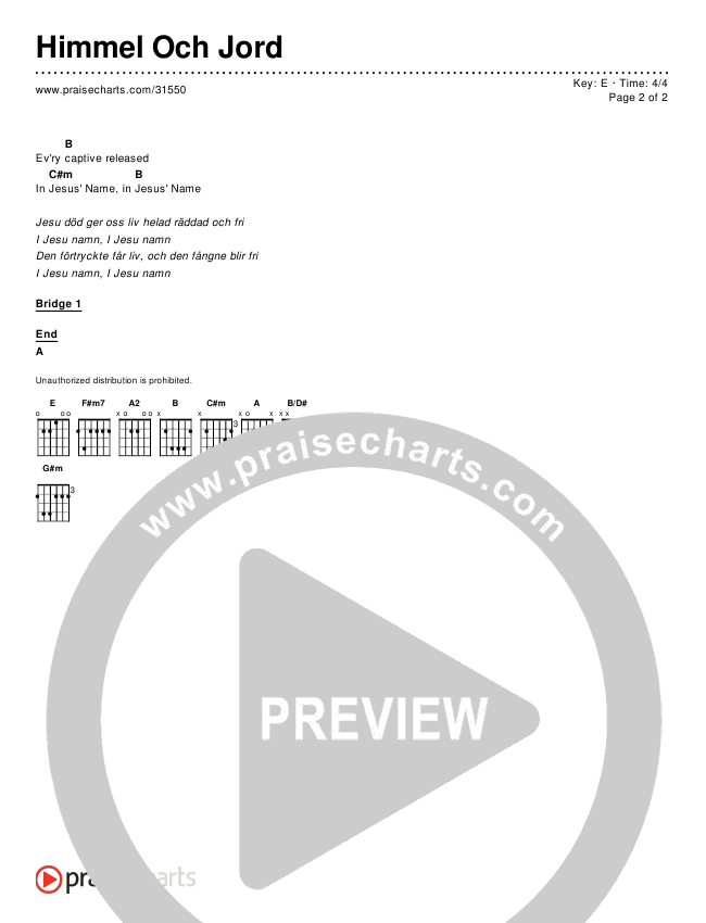 Himmel Och Jord Chords & Lyrics ()