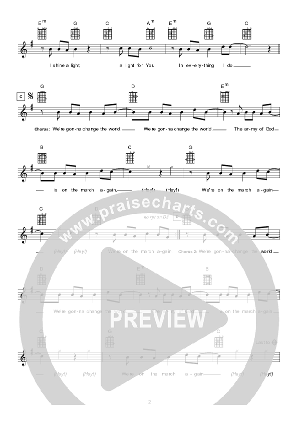 On The March Lead Sheet (Hillsong Kids)