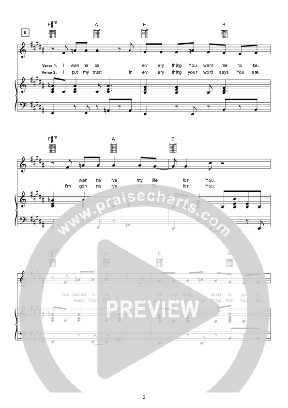 Only One For Me Lead & Piano (Hillsong London / Hillsong Worship)