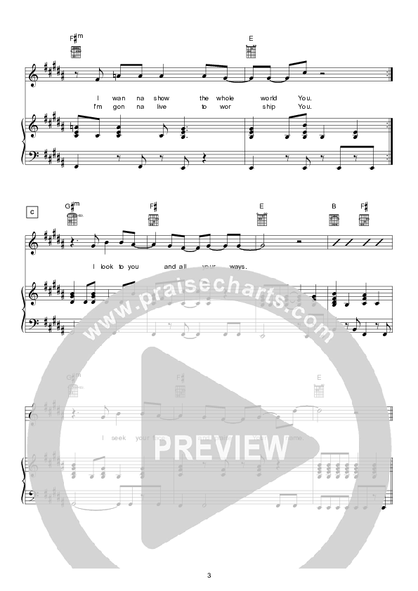 Only One For Me Lead & Piano (Hillsong London / Hillsong Worship)