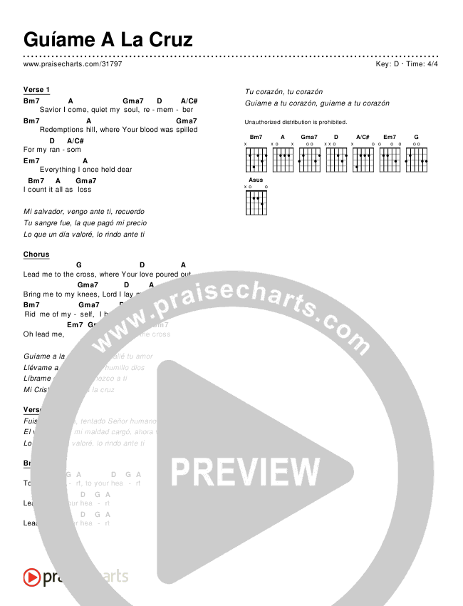 Guíame A La Cruz (Lead Me To The Cross) Chords & Lyrics ()