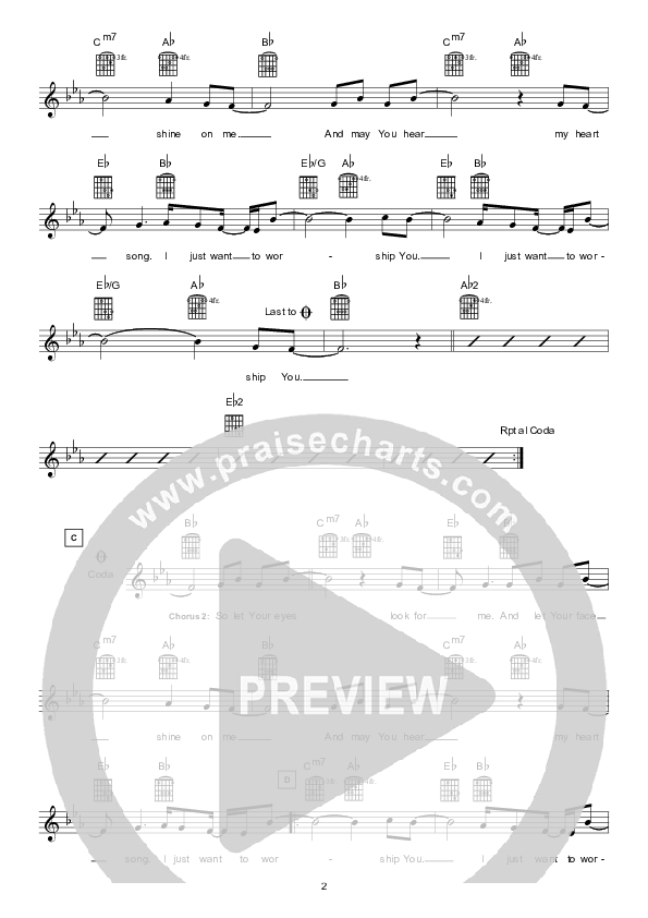 Shine On Me Lead Sheet (Hillsong Kids)