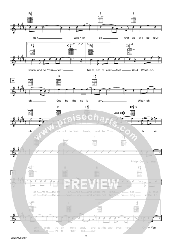 Solution (Instrumental) Lead Sheet (Hillsong UNITED)