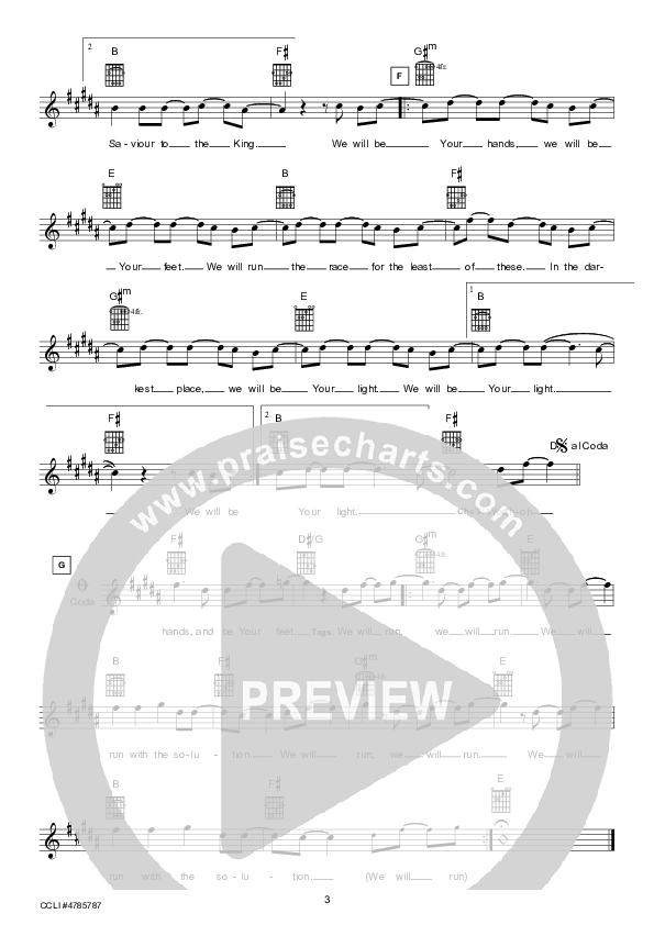 Solution (Instrumental) Lead Sheet (Hillsong UNITED)