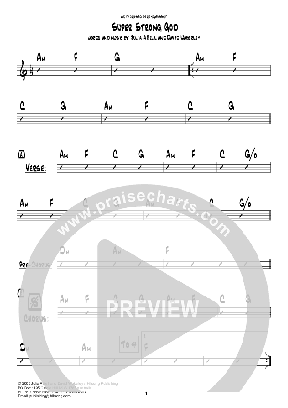 Super Strong God Rhythm Chart (Hillsong Kids)