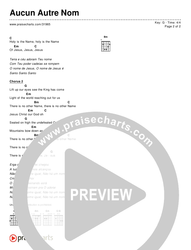 Aucun Autre Nom Chords & Lyrics ()